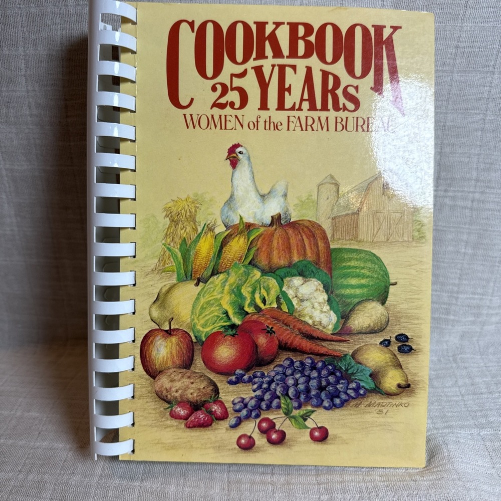 Cookbook Women of the Farm Bureau 25 years vintage like new